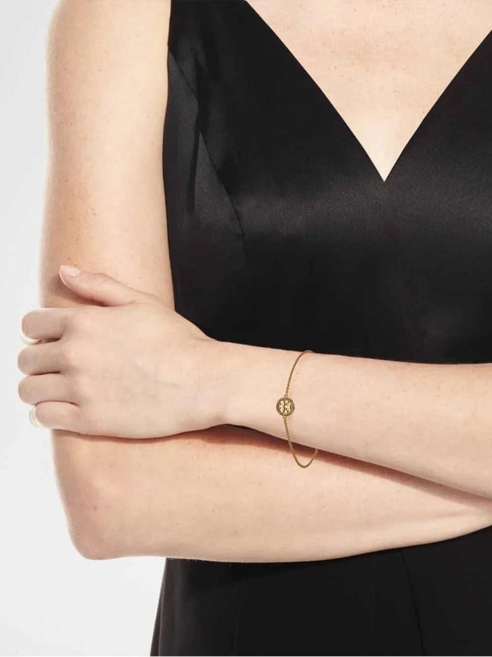 TORY BURCH *NWOT* Miller Pave Delicate Chain Bracelet in Gold